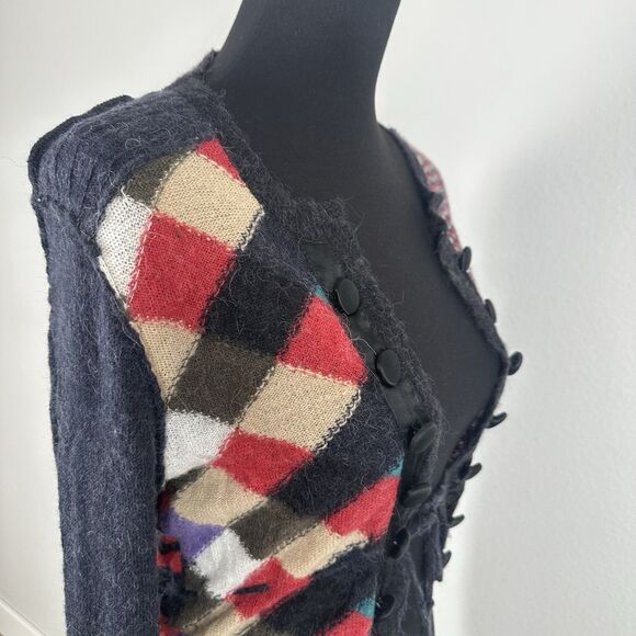 D.E.P.T. Cardigan Women Large (Fits like A Small) Wool Blend Open Front Sweater - Picture 6 of 16